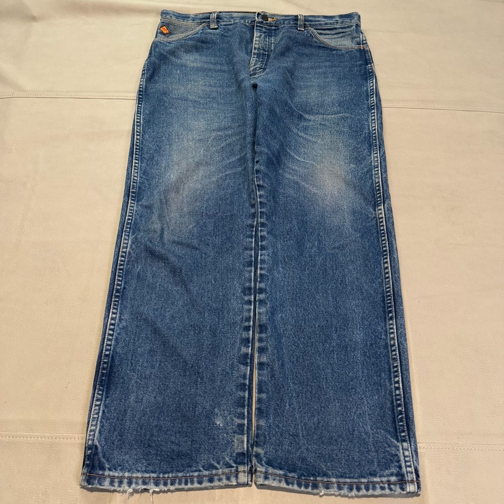 Wrangler FR Fire Flame Resistant  Men Jean 36x30 Blue Welder‎ Workwear Utility-
